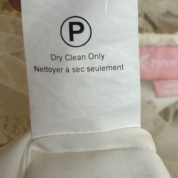 Pankaj & Nidhi White Lace Overlay Mini Dress Sheath Size 4 - Picture 9 of 13